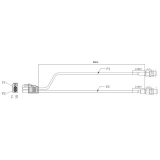 HS-2ports SMAM To 2ports MiniFakraZF With DS302 Cable XXcm (6G)_Web2